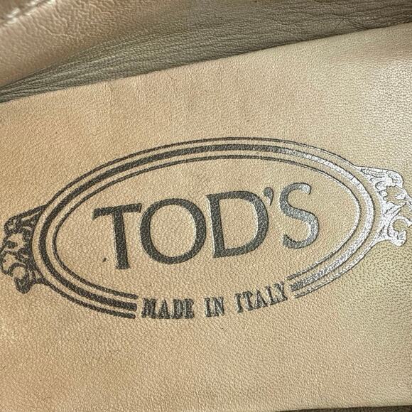 Tod's Gommino Women's Blue Suede Low Top Slip On Flats Loafers Shoes Size US 6 - Picture 6 of 8